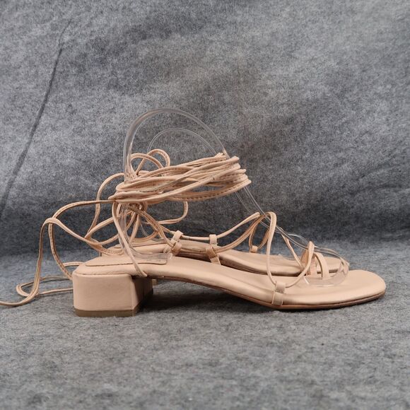 Jeffrey Campbell Shoes Womens 8 Sandals Fashion Ankle Wrap Strappy Agate Leather - Picture 2 of 14